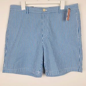 Vineyard Vines Men's Seersucker Club 7” Shorts Blue White Striped Size 36 NWT